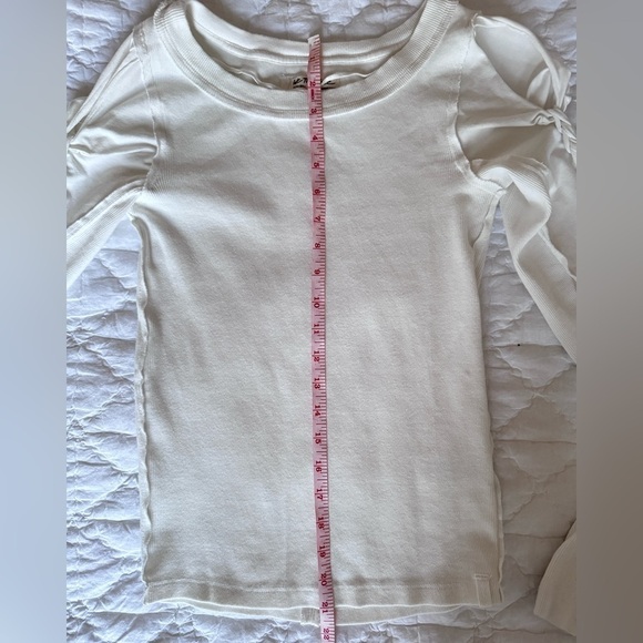 Free People Daisy Chain Cuffed Long Sleeve Top in Ivory sz. XS - Picture 9 of 12